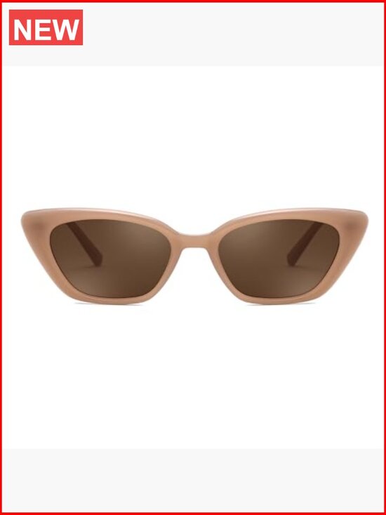 Trendy Polarized Cateye Sunglasses with UV Protection Retro Rectangle Narrow main image 4